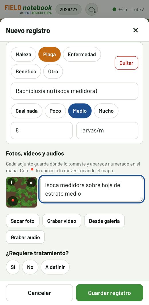 Adversidades del registro